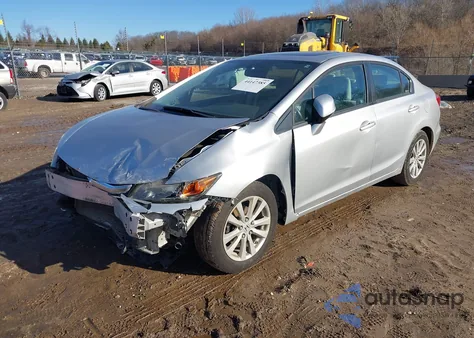 2012 Honda Civic Ex z USA, uszkodzony, nr VIN 19XFB2F83CE006691